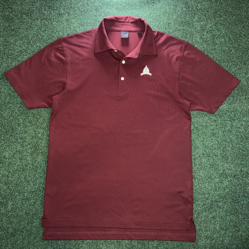 Dunning Golf Men's Burgundy Congressional Polo Men's Size Large